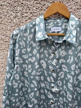 Leopard Paint Aqua Shirt Dress or Swim Cover